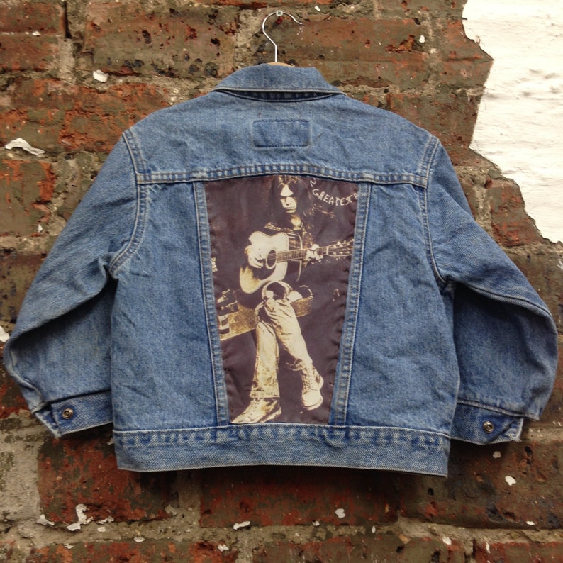 Customized Gift Custom Denim Jacket Upcycled Jean Jacket Personalised Band Jacket Music Gift Unique Kids Clothing One of a Kind