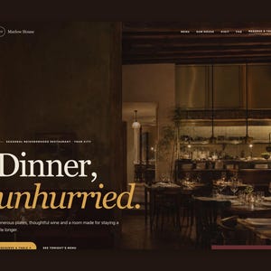 Restaurant Website Template | HTML CSS JS | Warm Editorial Dining Design (Digital Download)