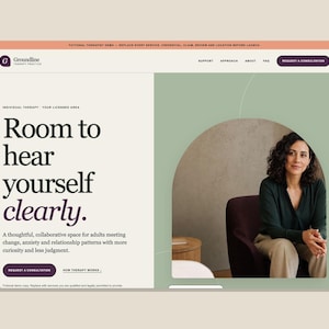 Mall för terapeutwebbplats | HTML CSS JS | Webbplats för privat praktik för terapeuter | Responsiv design | Direkt nedladdning