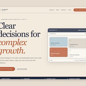 Strategy Consultant Website Template | Professional HTML CSS JS (Digital Download)