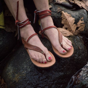 SANDALIAS de CUERO UNISEX, Stil Tarahumara: Pies Ligeros