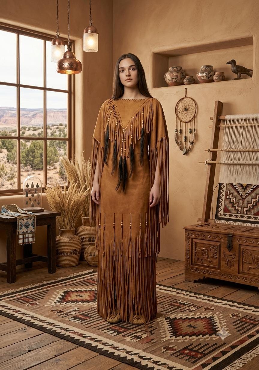 beaded buckskin dress for sale Indigenous 100% silke Blue Vanilla V-Neck Tiered No zippers Color:Dark Gray