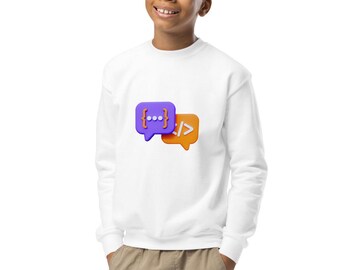 Trui met ronde hals en programmeerthema voor jongeren, programmeurstrui, STEM-kleding