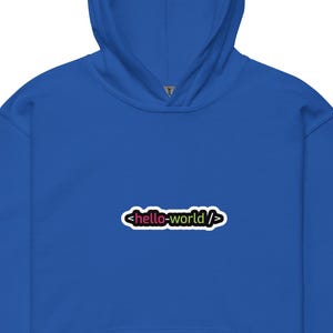Sudadera con capucha STEM para jóvenes, sudadera con capucha "Hello World Coding Computer Science"
