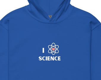 Hoodie met wetenschapsthema voor jongeren, kleding voor toekomstige STEM-wetenschappers, trui voor nerdy kinderen