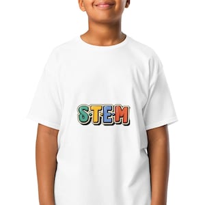 Maglietta STEM per ragazzi, dedicata a scienza e tecnologia, maglietta STEM per bambini, maglietta con grafica scientifica e tecnologica, maglietta per futuri scienziati, regalo educativo per bambini