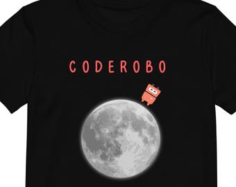 CodeRobo op de Maan T-shirt voor kinderen, Ruimte T-shirt voor kinderen, STEM-shirt, Astronomie T-shirt, Codeershirt, Cadeau voor toekomstige astronauten, Tech-cadeau
