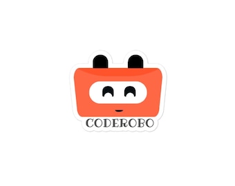 CodeRobo Bubble stickers, gratis stickers, codeerstickers, STEM-stickers, robotica-stickers, laptopstickers, tech-stickers, cadeau voor programmeurs