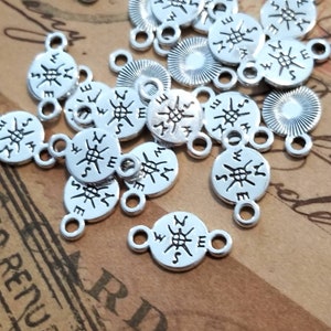 500 Pcs Bracelet Spacer Beads, Silver Bulk Random Styles Loose Spacer Metal Char