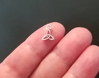 Tiny Triquetra Charms Celtic Knot Mini Charms Traditional Irish Design Mini Triquetra Charm Jewelry 10x7mm TINY