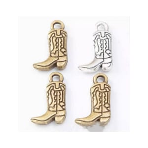 Hmjpng 60pcs Gold Plated Western Themed Cowboy Charms Tibetan Alloy Cowboy Boot Horse Hat Pendants Charms Party Favors for DIY Earrings Bracelet