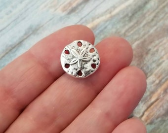 Sand Dollar Spacer Beads Beautiful Substantial Focal Boho Beach Bracelet Charms Connectors Seashell Mermaid Jewelry Supplies 15.5mm