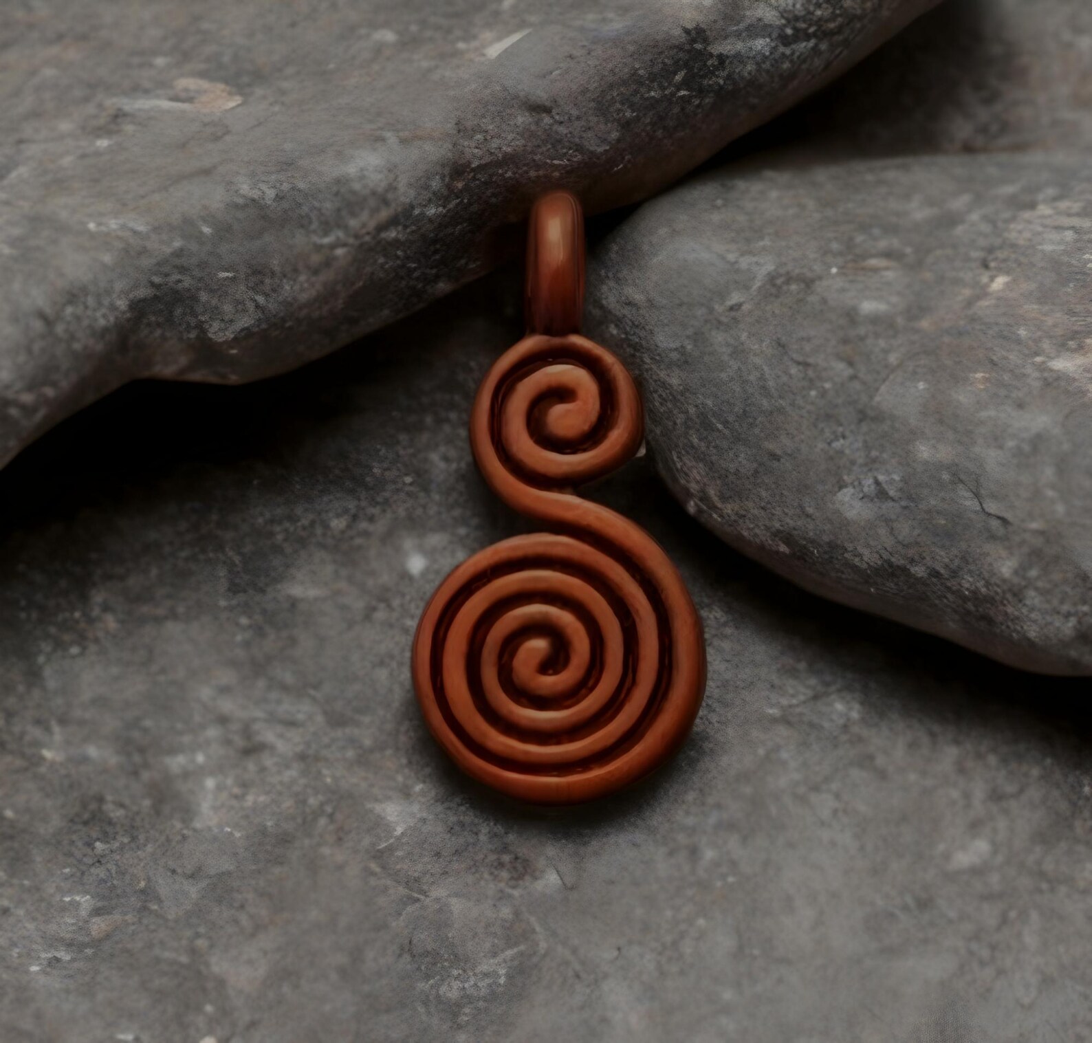 Labyrinth Charm 10 Copper Double Labyrinth Charms Small Mystical Spirals Meditation ...