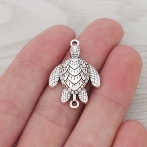 Gorgeous Sea Turtle Connectors Well Crafted Beach Connectors Sea Turtle Charms Bracelet Connectors Jewelry Supplies 30x21mm
