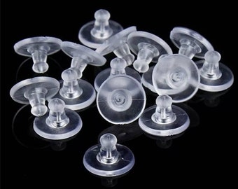 Soft Silicone Rubber Big Pad Earring Backs Comfortable Replacement Stabilizing Ear Nuts Jewelry Supplies 11mm