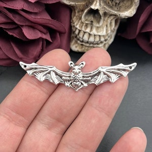 Bat Connectors Long Bat Pendants Halloween Connectors Bat Necklace Charms Halloween Jewelry Supplies 66x17mm