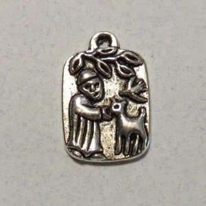 6 SAINT FRANCIS Charms St Francis Medals Animal Blessing Patron Saint Rosary Parts  Dog Cat Collar Jewelry Supplies 18x12mm Read Details