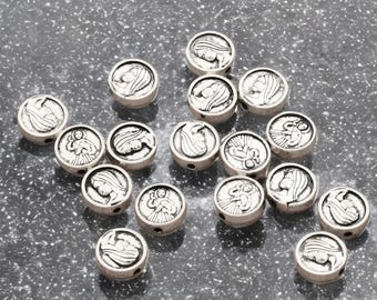 12 Divine Mercy Spacer Beads Rosary Supplies Religious Jewelry Round Catholic Beads Jewelry Supplies 9mm