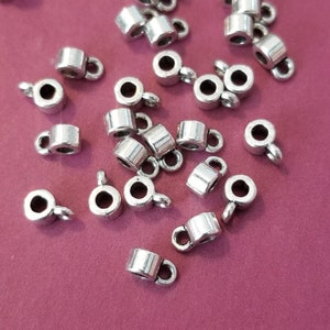 Beautiful Simple Bead Bails Three Sizes Charm Holders Beading or Cording Tiny Bails Small Bails Connectors Jewelry Supplies