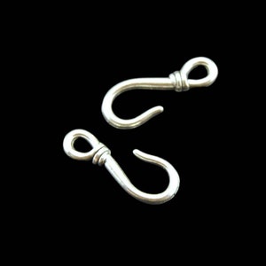 5 Fishhook Charms Fish Hook Charms Fish Hook Connectors Jewelry Supplies 25x10mm