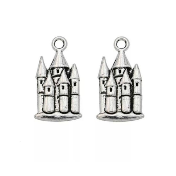 Sand Castle Charms Fairy Tale Castle Charms Princess Charms Beach Charms Cruise Jewelry Supplies 23x12mm