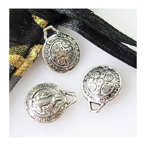 Mini St. Benedict Medals Rosary Parts Rounded Benedictine Charms Tiny Patron Saint Charms Protection Jewelry Supplies 12x9.5mm