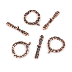 Copper Toggle Clasps Copper Jewelry Clasps Copper Fasteners for Jewelry Copper Closures Necklace or Bracelet Connectors Jewelry Supplies