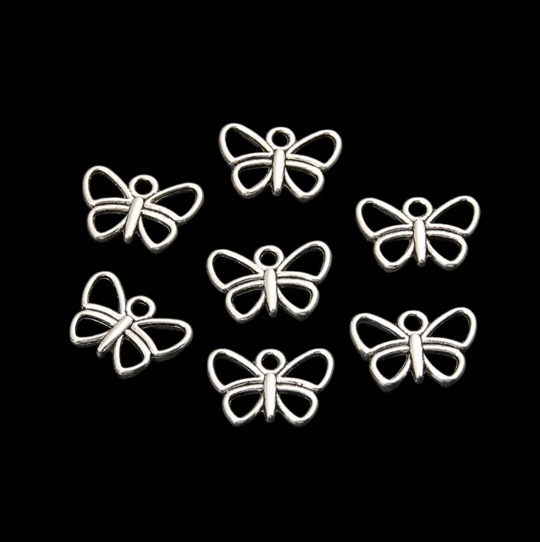 10 Butterfly Charms Adorable Small Butterfly Charms Open Etsy