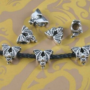 Bat Spacer Beads Halloween Bracelet Beads Vampire Bat Charms Halloween Jewelry Supplies 13.5x12.5mm Hole 4.5mm May be Lighter in Tone