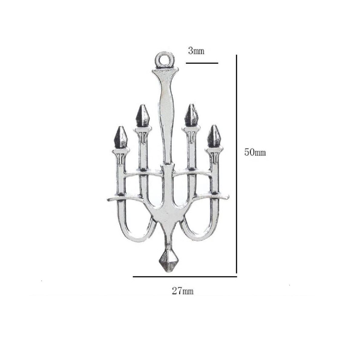 2 Large Candelabra Pendants Silver Bronze Haunted House Etsy.de