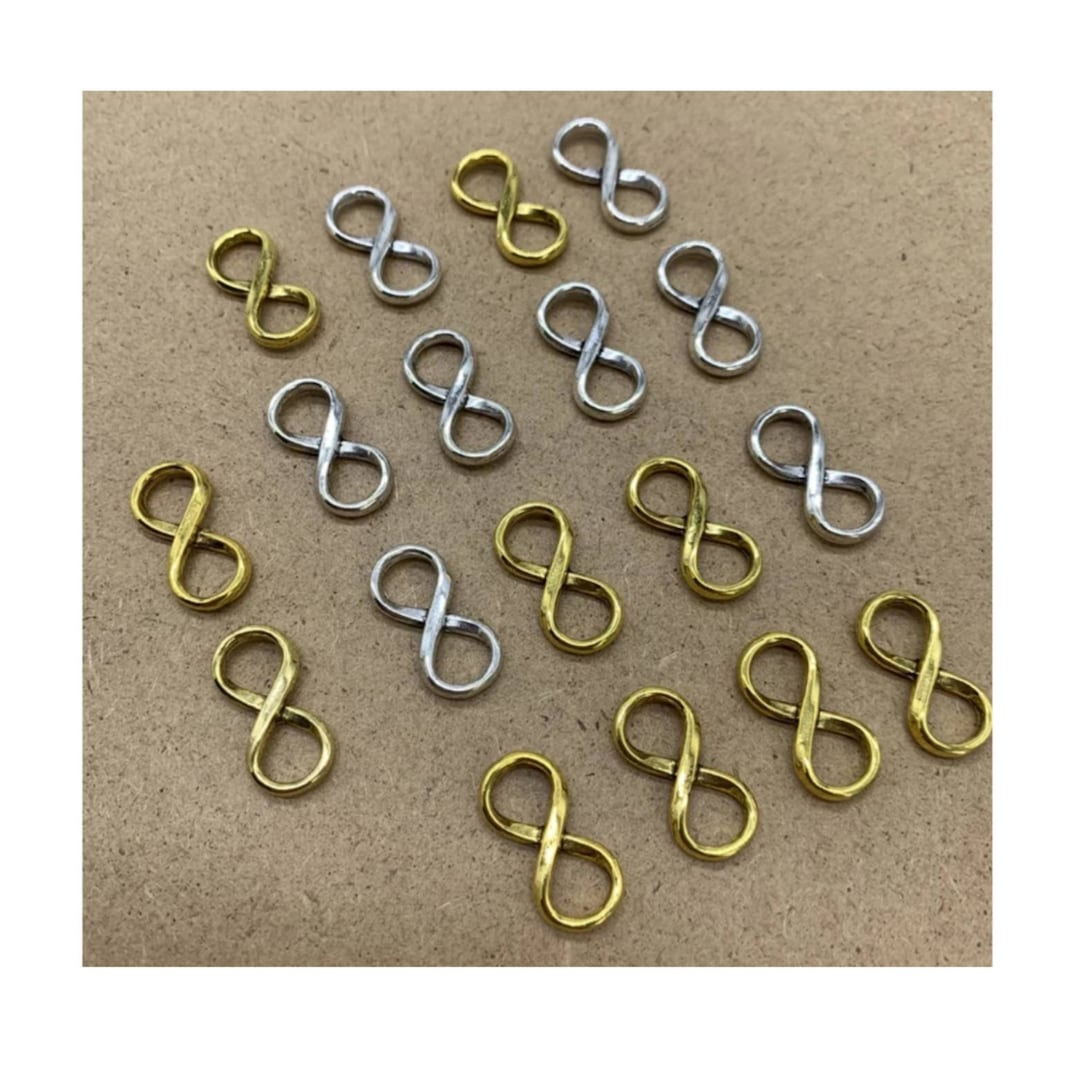 Infinity Connectors Small Infinity Charms Antique Gold and Silver ...