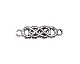 Mini Celtic Knot Connectors Tiny Knot Bracelet Connector Charms Jewelry Supplies 22x5mm