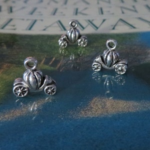 Cinderella Pumpkin Coach Charms Carriage Charms Princess Charms 3 D Small Fairy Tale Charms Jewelry Supplies 12x12x4 mm