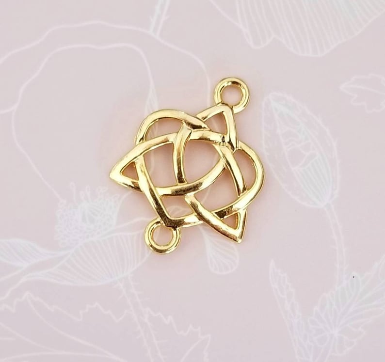 Celtic Knot Charm Bead Small Bridal Heart Celtic Knot Charm Bead Small Bridal Heart