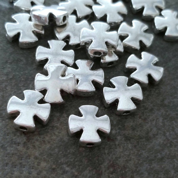 Lovely Maltese Cross Spacer Beads Focal Beads Cross Beads Bracelet Charms Rosary Parts Jewelry Supplies 11.5mm