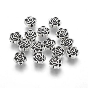 Lovely Rose Spacer Beads Rose Beads Flower Beads Bracelet Charms Jewelry Supplies 7mm