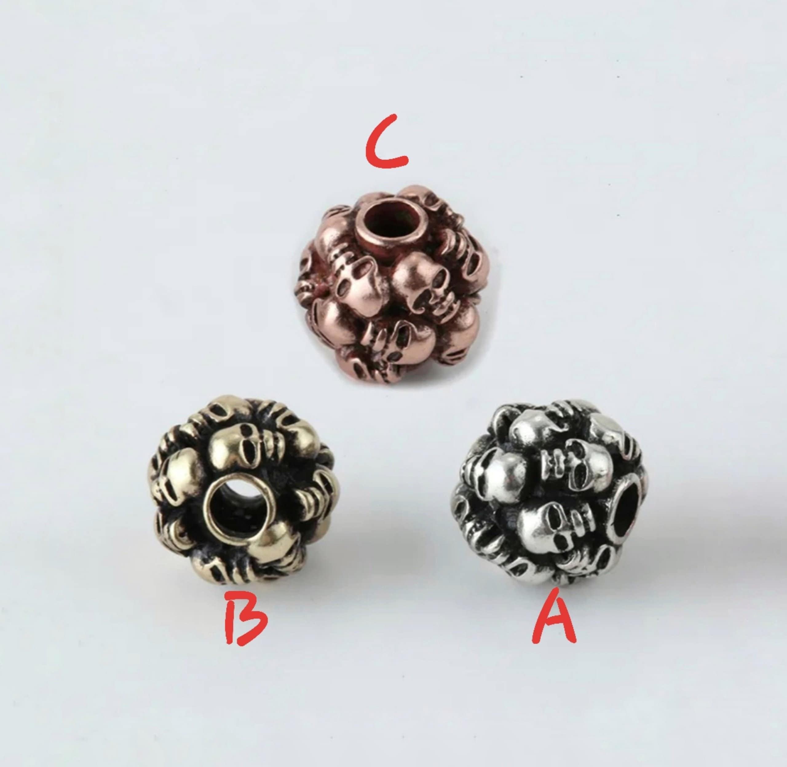 Catacomb Spacer Bead Stainless Steel Skull Bead Choose Color 10.5