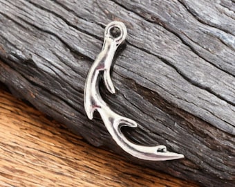 10 Antler Charms Reindeer Antler Charms Deer Charms Christmas Charms Animal Charms Antler Jar Embellishments Jewelry Supplies 25mm