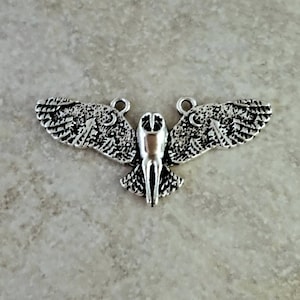 Stunning Owl Connectors Night Sky over Forested Mountain Design Owl Pendants Mystical Charms Jewelry Supplies 39x19mm