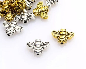 12 Pcs Bee / Honey Pot Shape Loose Beads Cute Charms Pendants for Jewelry Making or DIY Crafts,Temu