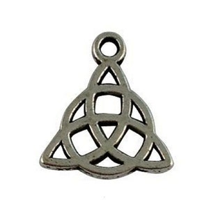 Triquetra Celtic Trinity Knot Charms Traditional Ancient Symbol Atq Silver Irish Wicca Celtic Charm Jewelry Craft Supplies 13x17 mm