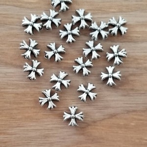 Maltese Cross Spacer Beads Cross Beads Rosary Parts Religious Jewelry Supplies 9mm