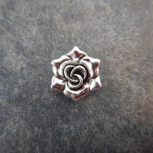 Lovely Rose Charms Vintage Look Rose Pendants Hidden Loop Varying Amounts of Contrast Flower Jewelry Supplies 19mm