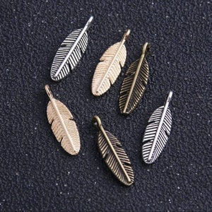 Small Feather Charms Well Crafted Feathers Southwest Charms Silver  Bronze Light Gold Dreamcatcher Bracelet Boho Jewelry Supplies 20x6mm