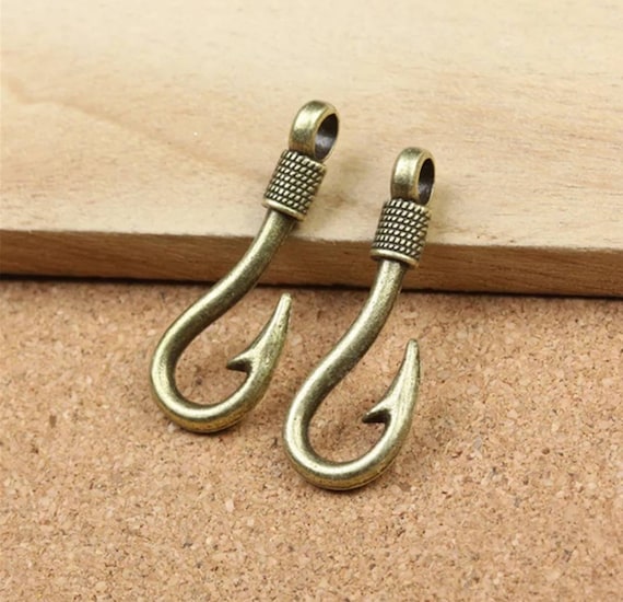 brozne fish hooks Hook, Aged Brass Perfect for presenting worm and swimbaits for Crappies Bronze Hook Connectors Large Bronze