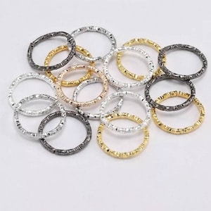 Lovely Linking Rings Multicolor Connectors Charms Holders Findings Fancy Detailed Jump Rings Jewelry Supplies 8mm 10mm or 12mm