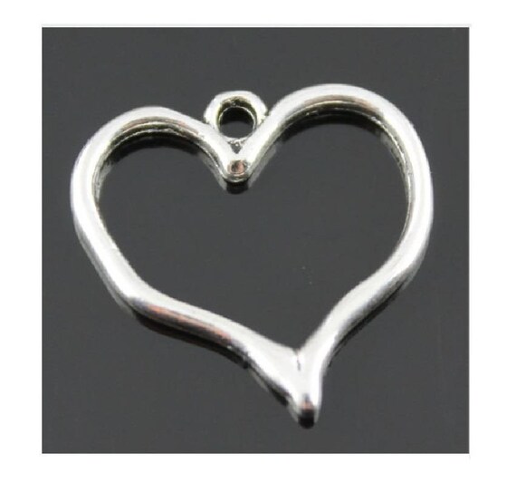 Pegatinas de Corazón de Plata 27x24mm