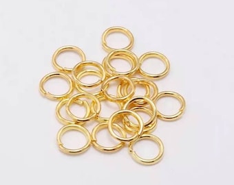 Gold Jump Rings Open Strong Jump Rings Connectors Findings Jewelry Supplies 7mm