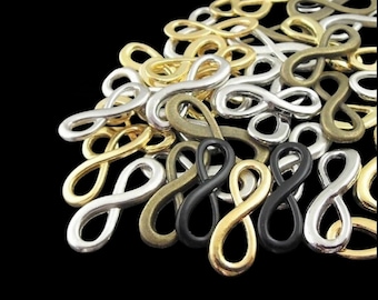 Infinity Connectors Assortment Mixed Colors Eternity Charms Bracelet Jewelry Findings Supplies About 24x8mm