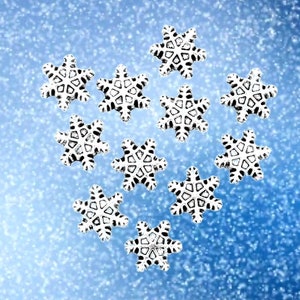 Lovely Snowflake Beads Silver Snowflake Charms Snowflake Spacer Beads Christmas Beads Winter Happiness Jewelry Supplies 14x13mm Hole 4.4mm